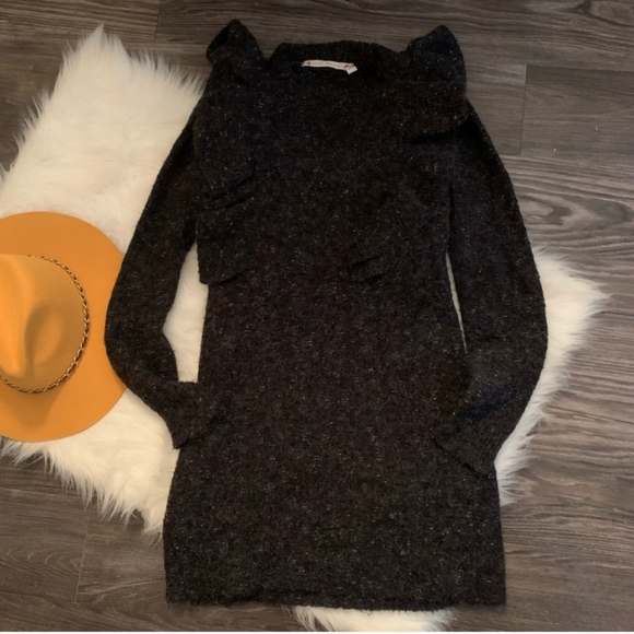 STUNNING EUC Chelsea & Violet Ruffle Sweater Dress! - Picture 4 of 5